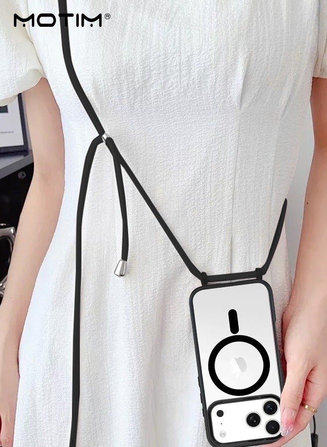 Motim iPhone 17 Pro Max Magsafe Case with Neck Hanging Rope, iPhone 17 Pro Max Crossbody Cover with Anti-lost Strap Adjustable Lanyard, Strong Magnet,【Full Shockproof Protection】 - Image 2