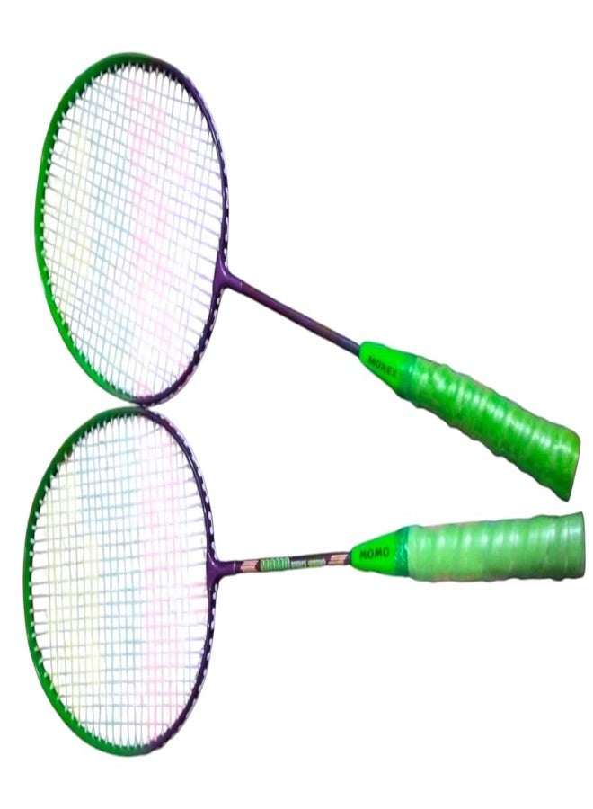 DESCTIDY مجموعة تنس الريشة للأطفال من ديسكتيدي، مضربان، 3 كرات ريشة بلاستيكية مع حقيبة - Image 3