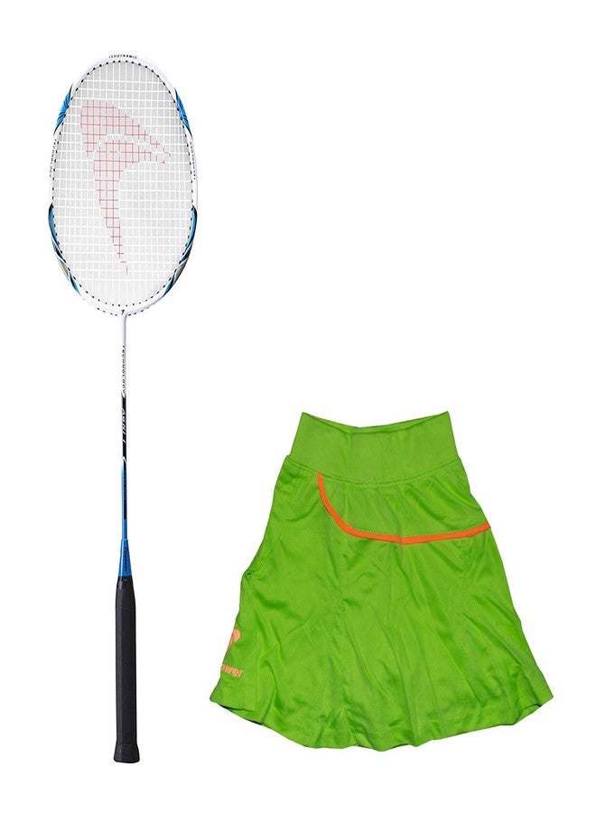 FLYPOWER Badminton Racket Composite Agni 1 With Skirt Utari Neon Green Size J-1 - Image 2