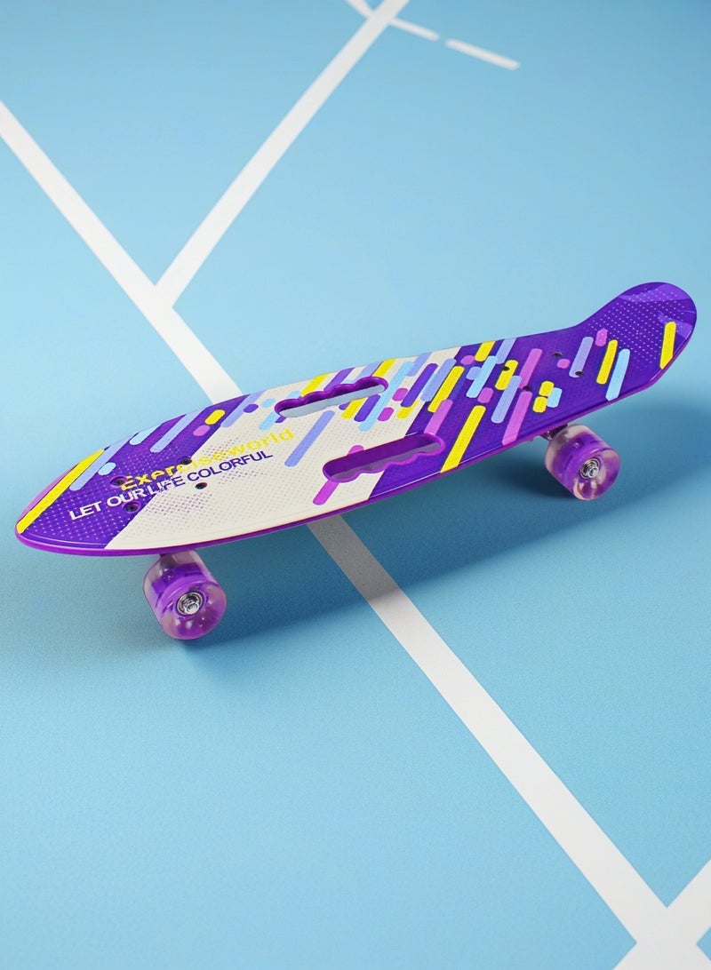إيزي فيتشور لوح تزلج EASY FUTURE Penny Board للأطفال من سن 6 إلى 12 عامًا - لوح تزلج قصير كامل للشباب والمراهقين والمبتدئين - Image 1