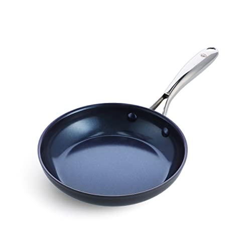 Blue Diamond Cookware Hard Anodized Ceramic Nonstick, 8" Frying Pan Skillet, PFAS-Free, Dishwasher Safe, Oven Safe, Grey - Image 1