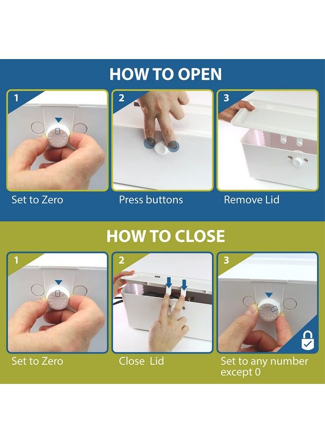 Wappa Baby Power Strip Cover Box Effectively Baby Proofs Power Strip On Floor Or Wall. Large 13" With Double Lock Convenient Side Openings For Cords & Cables. Protects Small Hands & Fingers - Image 4