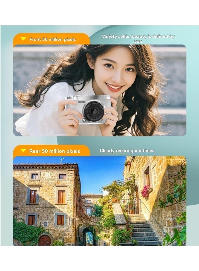 M MIAOYAN Student Camera Dual Lens – Photo & Video Recording with 32GB Memory Card, Phone Adapter & Card Reader - Image 5