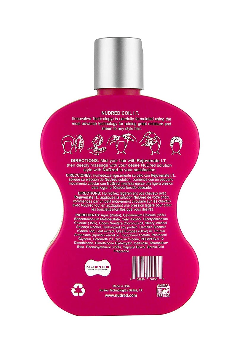 NuDred Coil I.T. Curly Hair Moisturizer with Natural Oils for Black Hair, Curl and Coil Defining Cream for Hydrated Twist Outs, Flat Twists & Bantu Knots, Sulfate Free & Paraben Free Curl Cream, 8 OZ - Image 2