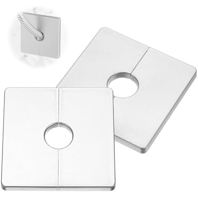 2 PIECES HOLE COVERS, RADIATOR TUBES, INNER DIAMETER 22MM, WALL HOLE COVERS FOR TUBES, SPLIT FLANGE, FOR SQUARE PLATES - Image 1