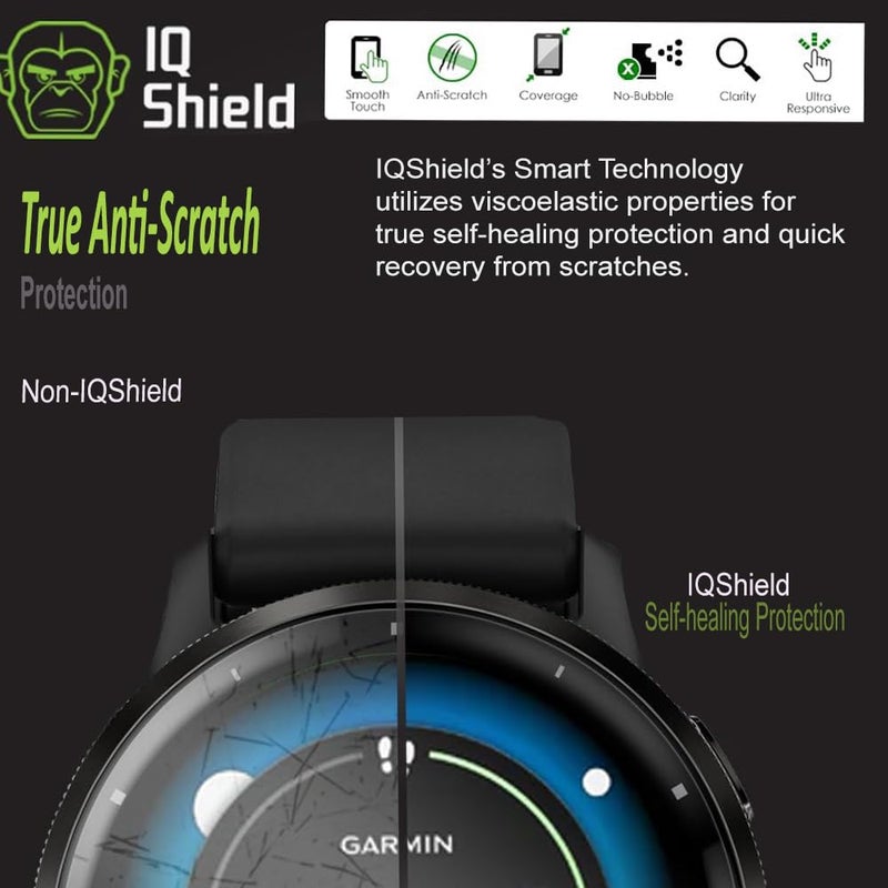 IQShield 6 Pack for Garmin Venu 3 Screen Protector 45mm - Clear TPU Film for Garmin Venu 3 45mm Bubble-Free Installation, Full Coverage, Scratch-Resistant, HD Clarity for Ultimate Protection - Image 5