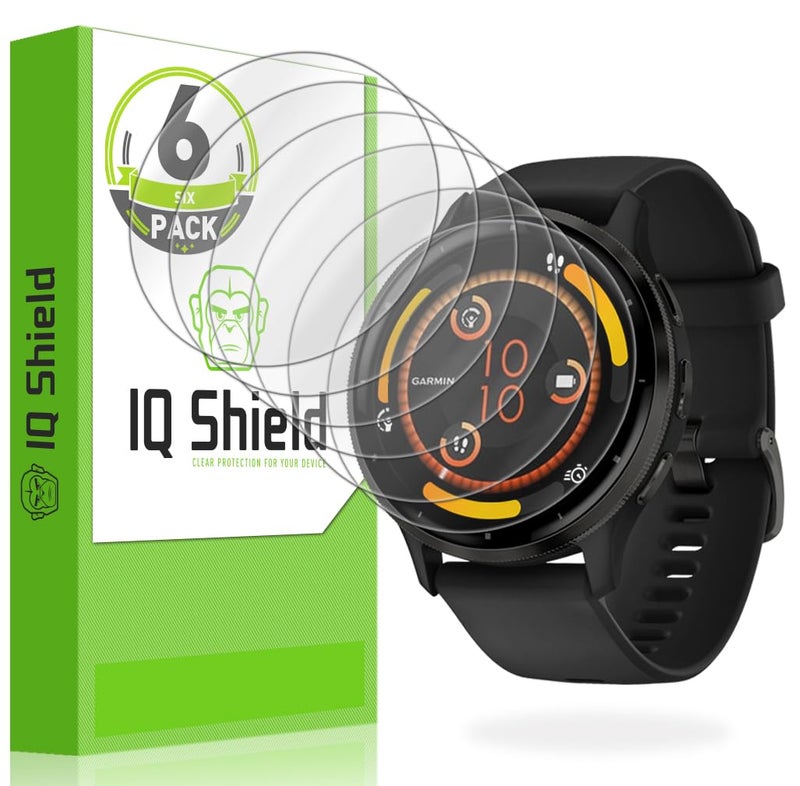IQShield 6 Pack for Garmin Venu 3 Screen Protector 45mm - Clear TPU Film for Garmin Venu 3 45mm Bubble-Free Installation, Full Coverage, Scratch-Resistant, HD Clarity for Ultimate Protection - Image 1