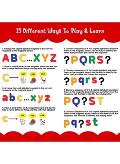 Wembley Fun With 3 In 1 Magnetic Alphabets For Kids Learning With Number Brain Game Activity Toys For 3 4 5Years Old | Fridge Magnet Educational Abcd Toys For Kids With White Board Duster & Sketch Pen  - Image 3