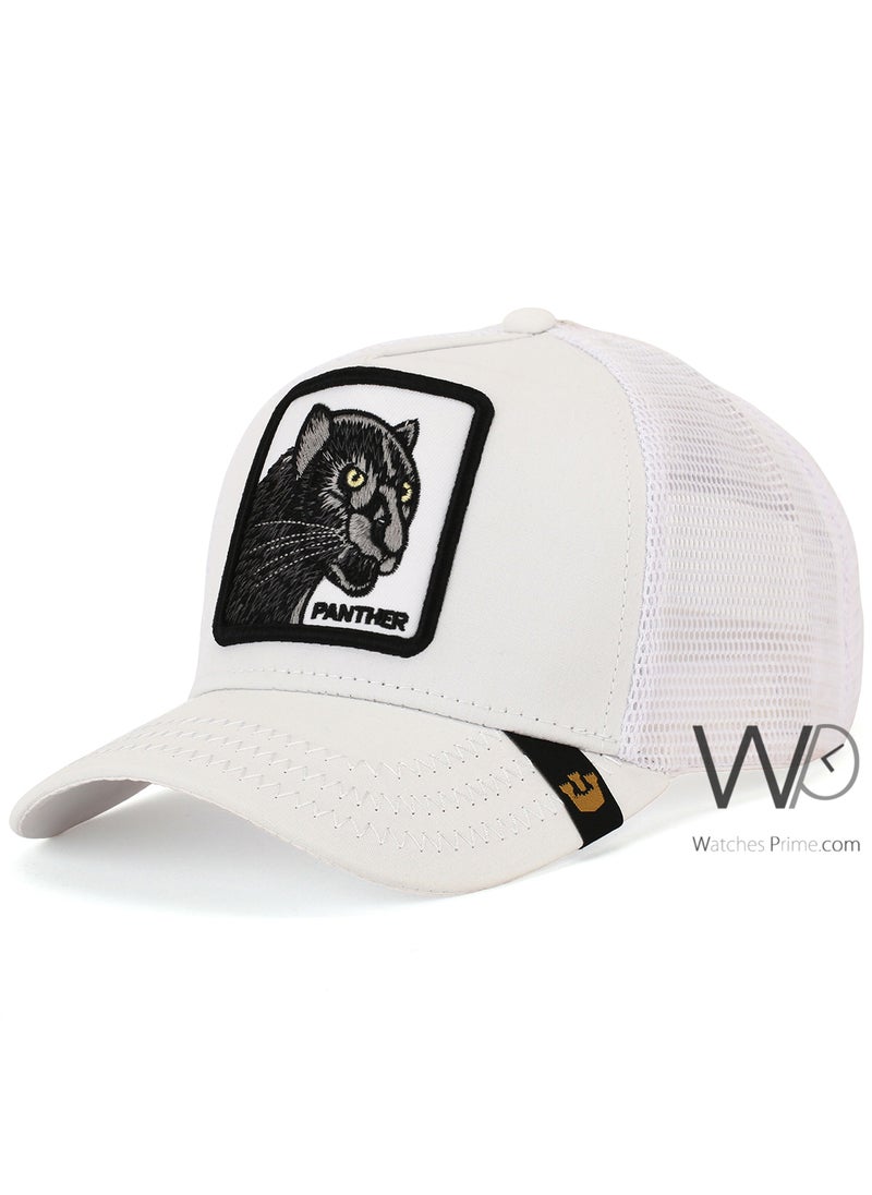Goorin Bros Goorin Bros Panther Trucker Mesh Cap White Color Cotton Hat For Men  - Image 1