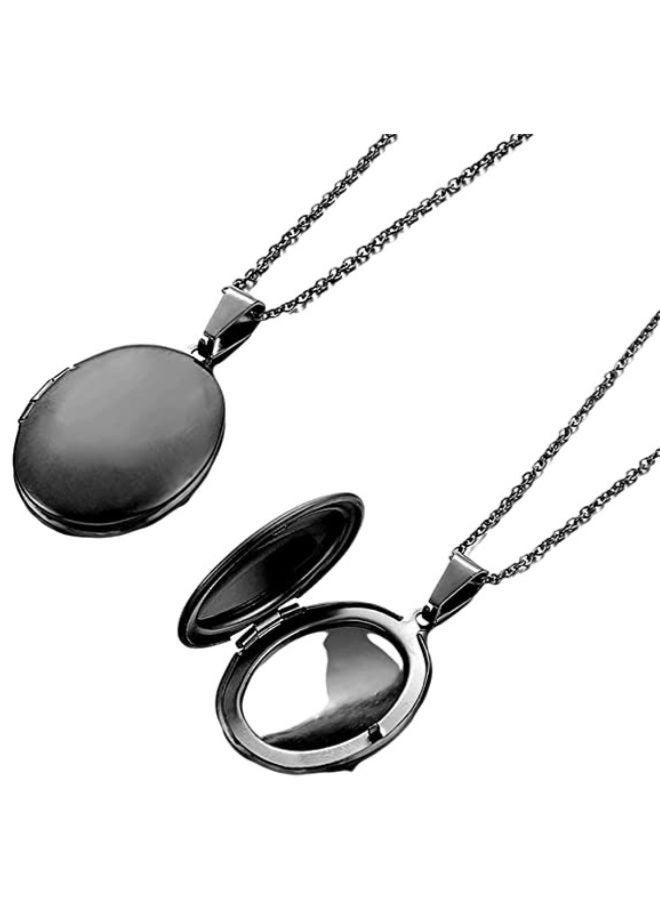 Fatio Romantic Jewelry Gift Set with Rose-Themed Gift Box & Sleek Black Stainless Steel Charm Necklace - Image 2