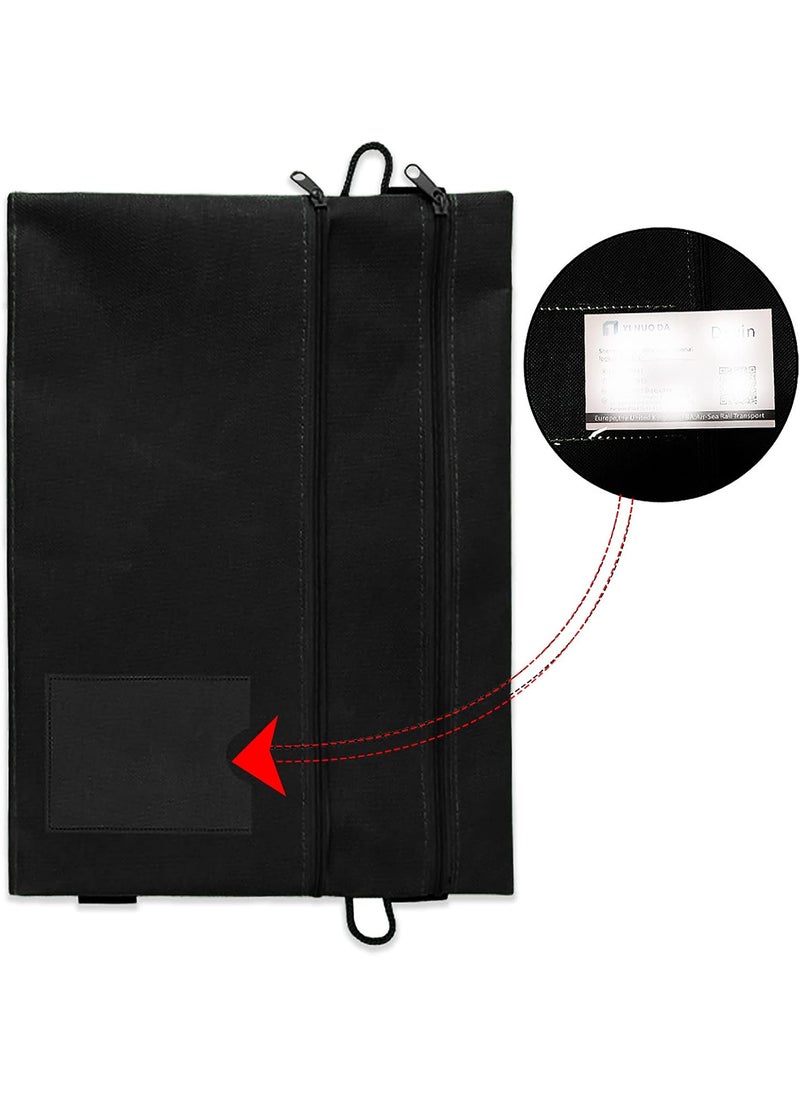 Starsouce Adjustable Elastic Band Multi Pockets Pen Holder Zippered Office Supplies Organizer Caculator Cards Keys Sleeve Pouch for File Folder Binder Book Journals Notebook 85 x 116 Inch Detachable  - Image 2