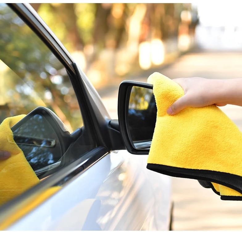 NAIDEV Multipurpose Microfiber Cleaning Cloths for Car, Bike Cleaning, Polishing, Washing & Detailing, Double Sided, Extra Thick Plush Microfiber Towel Lint-Free 30 * 30 (Set of 1) - Image 2