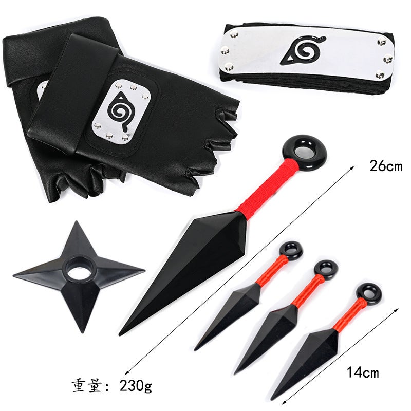 Ninja Props Bag Naruto Bitter Without Flagwood Kakashi Role Playing Suit Gloves Headband Sasuke 3# Suit - Image 1