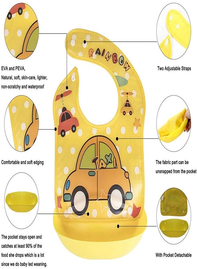 NAVYZONE Navy Zone Baby Bibs For Feeding & Weaning Babies | 0-2 Year Babies| (Storage Bibs- Pack of 2) - Image 3