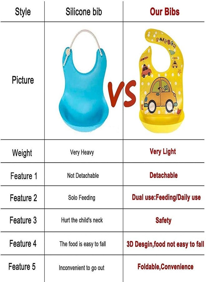 NAVYZONE Navy Zone Baby Bibs For Feeding & Weaning Babies | 0-2 Year Babies| (Storage Bibs- Pack of 2) - Image 4