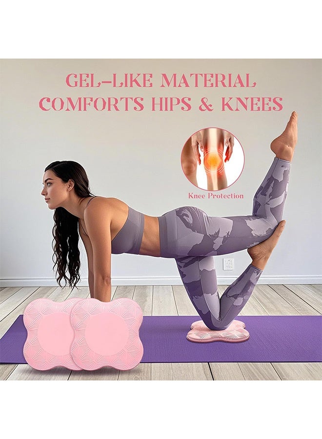 Quantum 2 PCS Yoga Knee Pads, PU Foam Yoga Knee Mat, Anti Slip Pilates Exercise Mats, Ideal for Yoga Fitness and Stretching(Pink) - Image 5