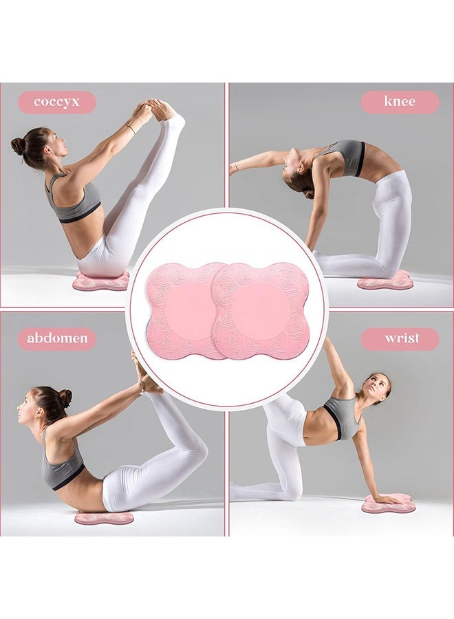 Quantum 2 PCS Yoga Knee Pads, PU Foam Yoga Knee Mat, Anti Slip Pilates Exercise Mats, Ideal for Yoga Fitness and Stretching(Pink) - Image 4