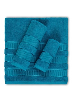 Safi Plus 6-Piece Towel Set 100% Turkish Genuine Cotton Super Soft & Absorbent Luxury Hotel Quality 600 GSM Cotton Bathroom Towels, 2 Bath Towels, 2 Hand Towels, 2 Washcloths, Royal Blue  - Image 2
