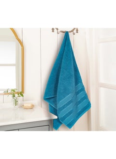 Safi Plus 6-Piece Towel Set 100% Turkish Genuine Cotton Super Soft & Absorbent Luxury Hotel Quality 600 GSM Cotton Bathroom Towels, 2 Bath Towels, 2 Hand Towels, 2 Washcloths, Royal Blue  - Image 4