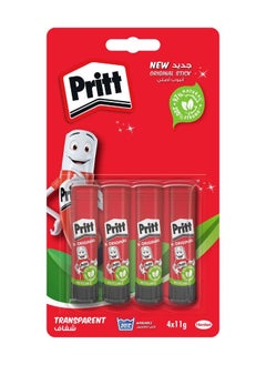 Pritt Transparent Glue Stick 11G X 4  - Image 1