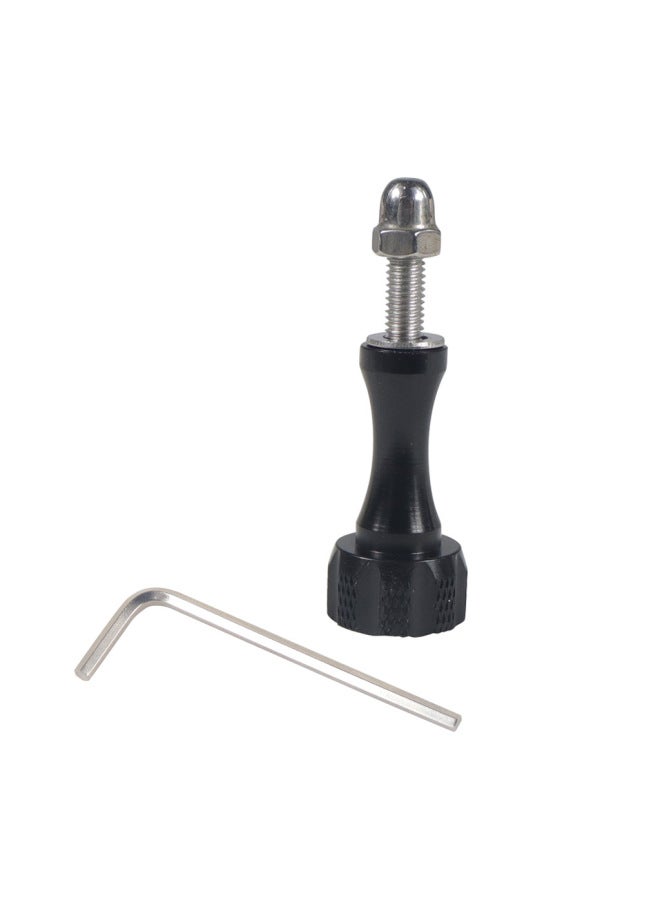 Generic Suitable For GoPro11/10 Insta360 X3/2 Motion Camera Long And Short Screw Aluminum Alloy Fixed Screw Wire-Color:Long Nut Wrench Black  - Image 1