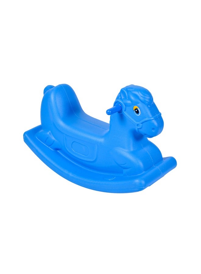 Toy Rocking Horse for Boys and Girls, Indoor, Outdoor Chair, Kids Ride, Plastic, Blue - Image 1