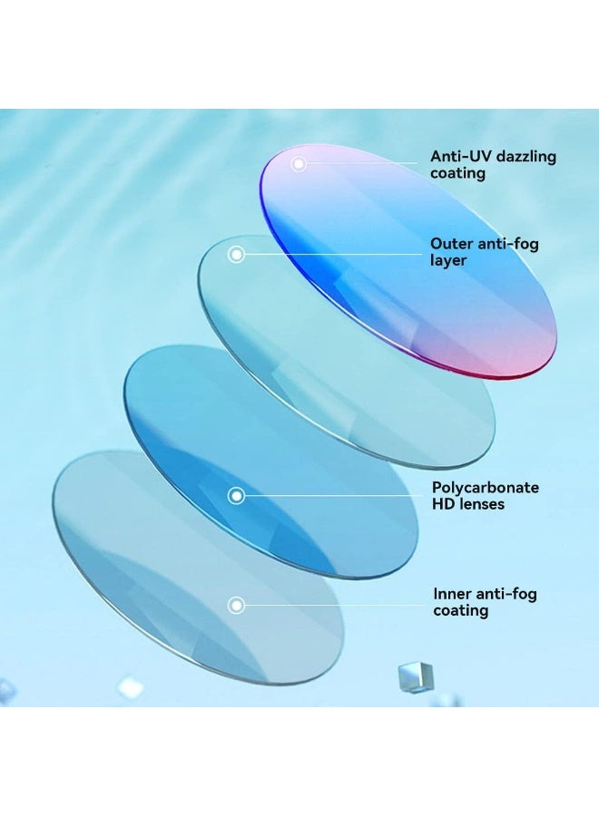 ECVV Electroplating Swimming Goggles Adjustable UV Protection Swimwear Anti-Fog Swim Diving Water Glasses for Men Women Diving Water Sports Eyewear - Image 3