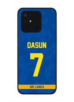 Rugged Black Edge Case for Redmi 10C 4G , Slim fit Soft Case Flexible Rubber Edges Thin Cover - Player Name - Dasun Shanaka, Jersey Number- 7