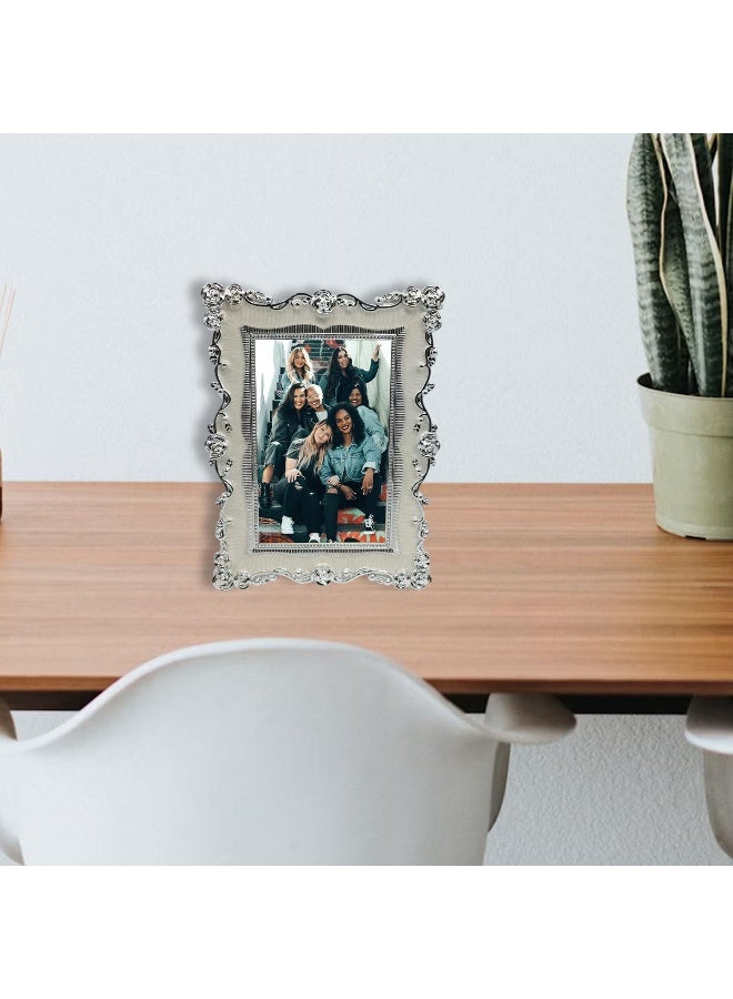 Decorhills إطارات وزخارف ديكور هيلز صورة عتيقة بتشطيب فضي 4x6 بوصة - Image 2