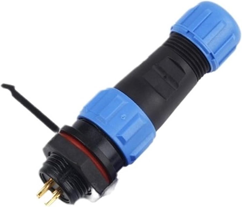 Nut Type Waterproof Connector Set 6 Pin Aviation Socket Cable Wire Flange Docking Welding - Image 1