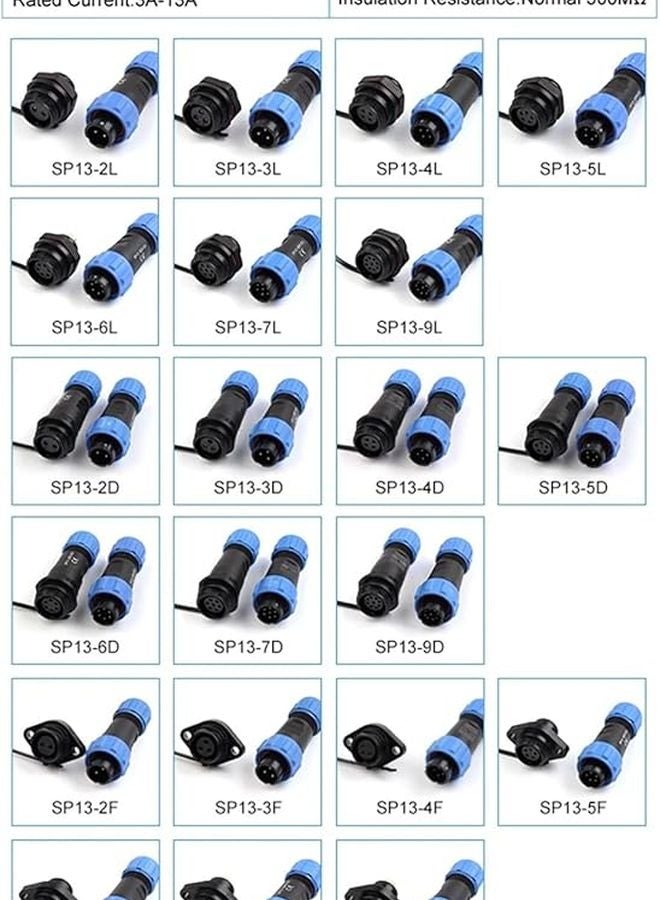 Nut Type Waterproof Connector Set 6 Pin Aviation Socket Cable Wire Flange Docking Welding - Image 4