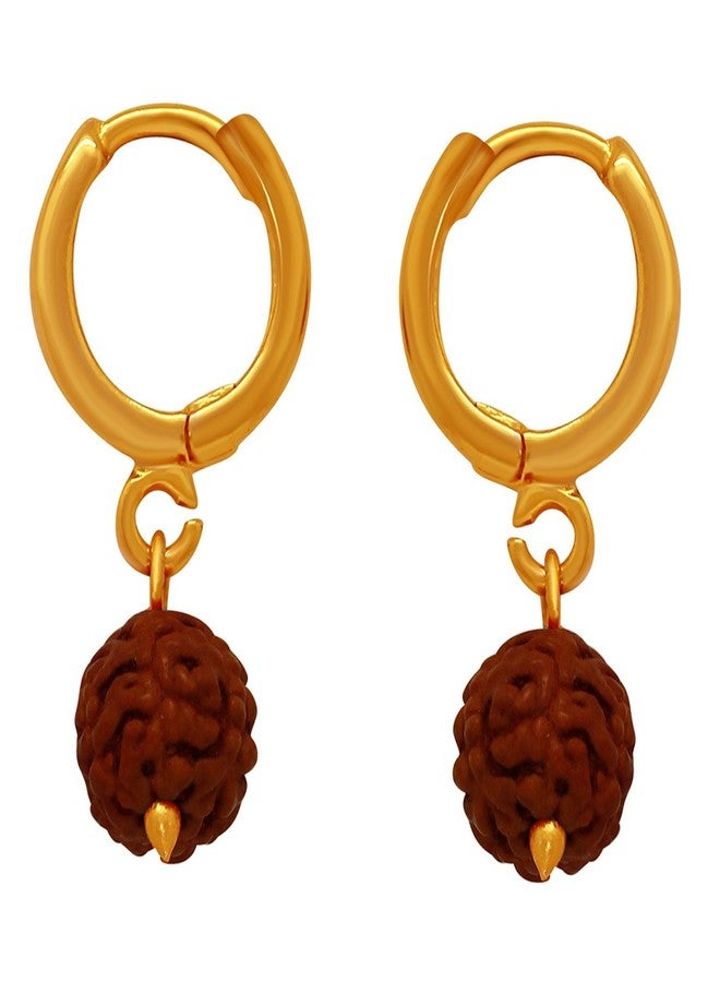 Mahi Gold Plated Magnificent Rudraksh Drop Earrings for women ER1109427G - Image 2