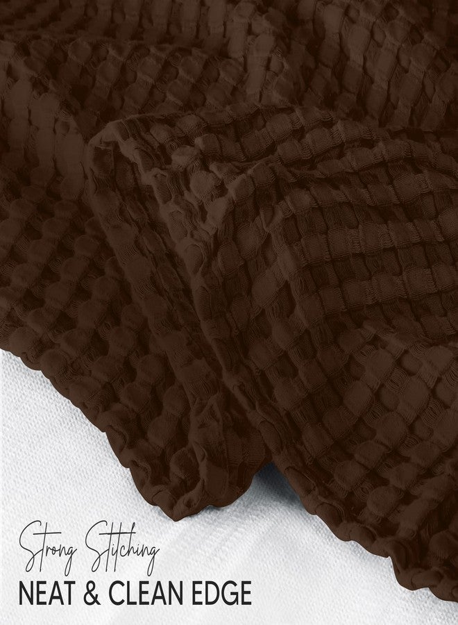 Utopia Bedding Brown 100% Cotton Waffle Blanket 300 GSM [Queen - 90x90 Inch] Soft Lightweight Breathable Bed Blanket for All Season - Image 3