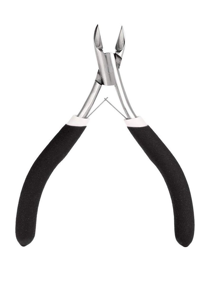 KASTWAVE - 2 Pack Cuticle Trimmer, Dead Skin Remover Clipper, Non-Slip Professional Cuticle Nipper Stainless Steel Cutter, 1/2 Jaw (7 mm) Cuticle Cutter- Black - Image 1