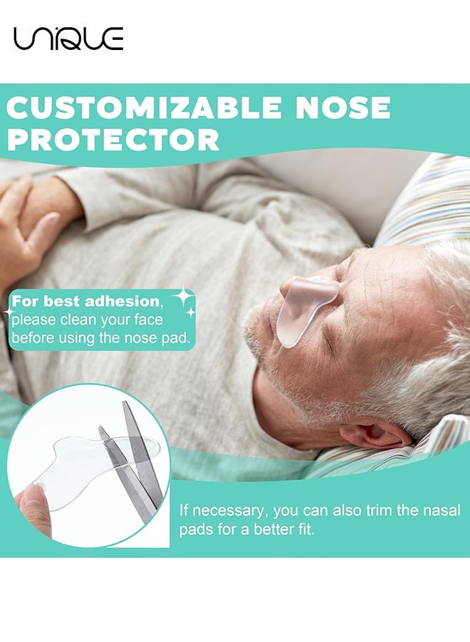 يونيك 10 قطع وسادات أنفية لقناع CPAP، وسادات أنف CPAP عالمية، واقي وسادة أنف CPAP قابل لإعادة الاستخدام والغسل، وسادة أنف هلامية قابلة للتعديل حسب المقاس، مريحة وتقلل التهيج - Image 5