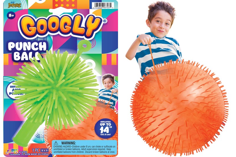JARU Giant 14 Puffer Ball 1 Punch Ball Assorted Inflatable Soft Spike Ball Squishy Toys for Kids Stress Relief Sensory Fidget Toys Party Favors Goodie Bag Stuffers 67031 - Image 2