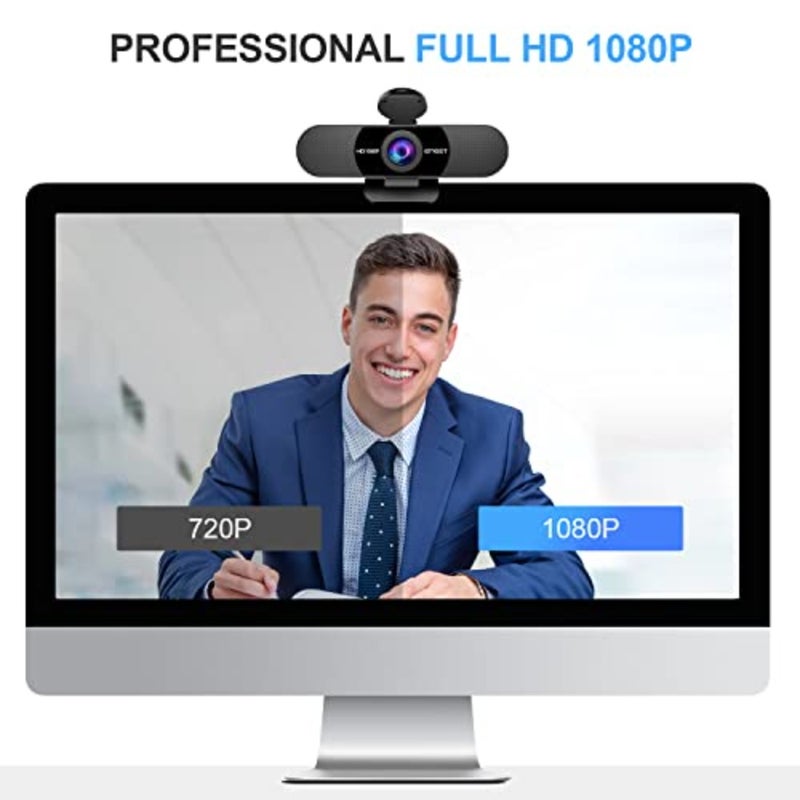 كاميرا ويب 1080 بكسل مع ميكروفون، كاميرا ويب C960، كاميرا ويب بث 2 ميكروفون، كاميرا كمبيوتر 90 درجة FOV، توصيل وتشغيل كاميرا ويب USB للمكالمات/المؤتمرات عبر الإنترنت، التكبير/التصغير/الفرق/فيس تايم/يوتيوب، الكمبيوتر المحمول/الكمبيوتر الشخصي - Image 2