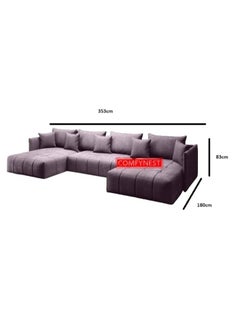 Comfynest U-Shape Sectional Sofa Modern Living Room Elegance Spacious Comfort and Stylish Design  - Image 2