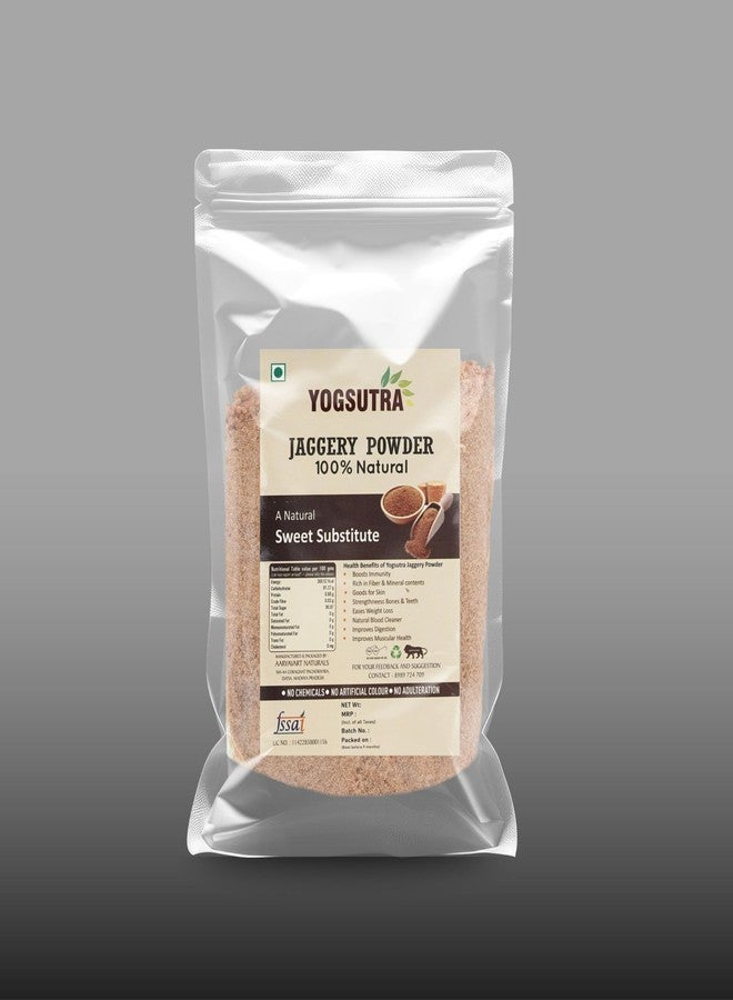 YOGSUTRA Natural Jaggery Powder (Desi Gud) | 100% Chemical Free & Sulfur Free | Healthy Sugar Substitute for Tea, Coffee & Baking | No Artificial Color & Vegan, [Weight 500g] - Image 2