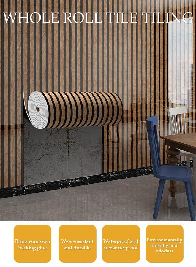 DUNISO Self Adhesive Wallpaper，Indoor Moisture Proof Sound Insulation Wallboard，Thickened Wall Covering ，Trimmable,Oil And Dirt Prevention，Suitable For Walls, Background Walls, Ceilings, Columns, Indoor Use，60*300cm - Image 4