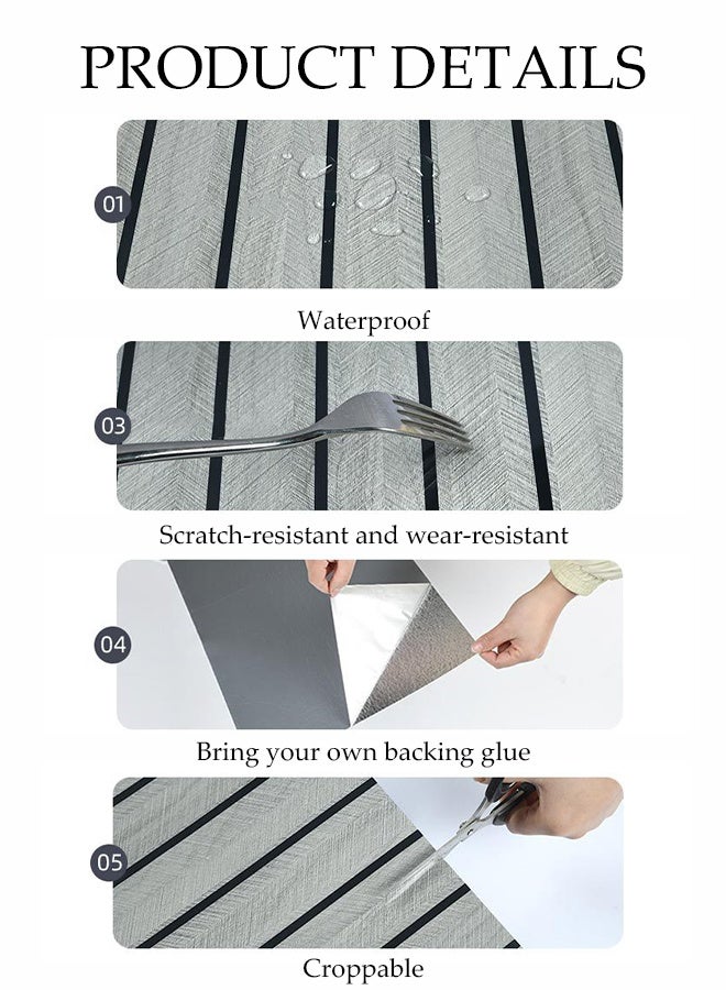 DUNISO Self Adhesive Wallpaper，Indoor Moisture Proof Sound Insulation Wallboard，Thickened Wall Covering ，Trimmable,Oil And Dirt Prevention，Suitable For Walls, Background Walls, Ceilings, Columns, Indoor Use，60*300cm - Image 3