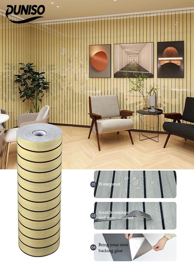 DUNISO Self Adhesive Wallpaper，Indoor Moisture Proof Sound Insulation Wallboard，Thickened Wall Covering ，Trimmable,Oil And Dirt Prevention，Suitable For Walls, Background Walls, Ceilings, Columns, Indoor Use，60*300cm - Image 1