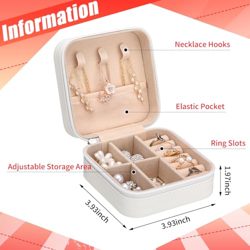 Cosblank 12 Pcs Cheer Team Gifts Bulk Cheerleader Jewelry Box Travel Jewelry Case Organizer for Team Inspirational Gift Cheer Accessories for Teammates(Red) - Image 2