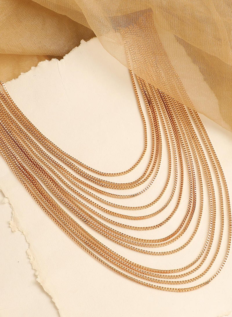 SOHI Party Multi-Layer Artificial Necklace Jewellery - Image 5