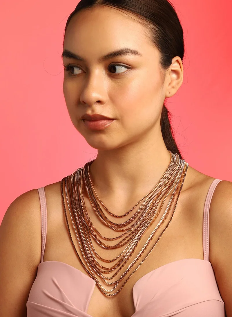 SOHI Party Multi-Layer Artificial Necklace Jewellery
