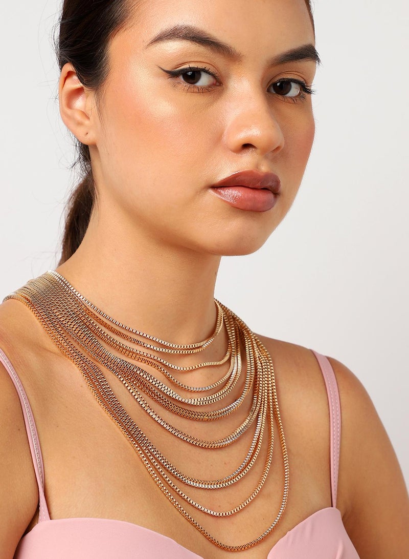 SOHI Party Multi-Layer Artificial Necklace Jewellery - Image 1