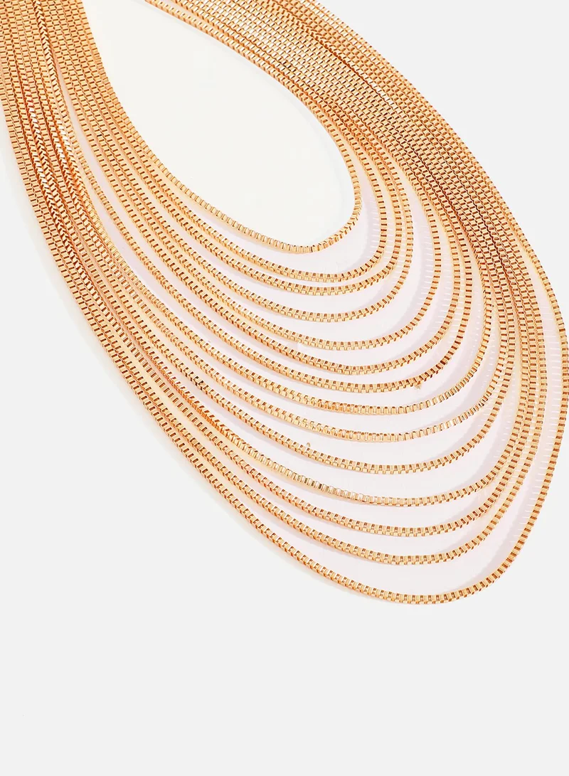 SOHI Party Multi-Layer Artificial Necklace Jewellery