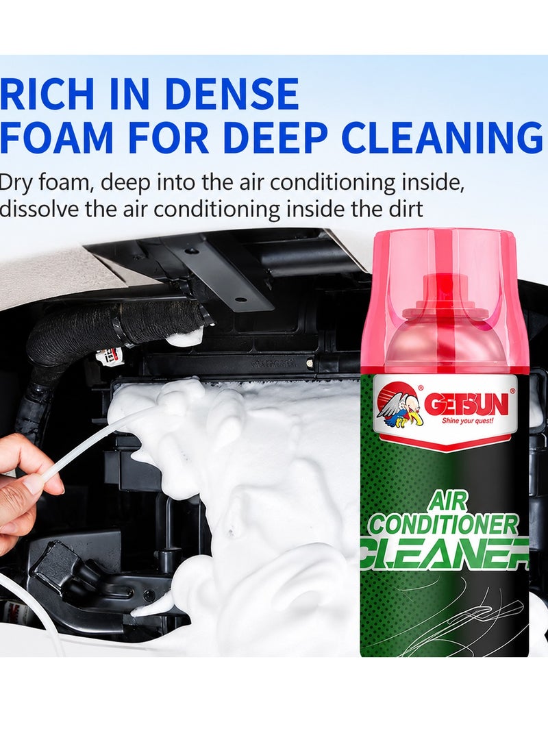 GETSUN 4 Piece COMBO GETSUN Air Conditioner Cleaner Foam Spray 500ml – AC Vent Cleaner, HVAC Coil Cleaning Foam, Odor Remover, Air Freshening Formula, Deep Cleaning Foam for Car AC, Home AC, Office Air Conditioning Systems . GT-1111D - Image 4