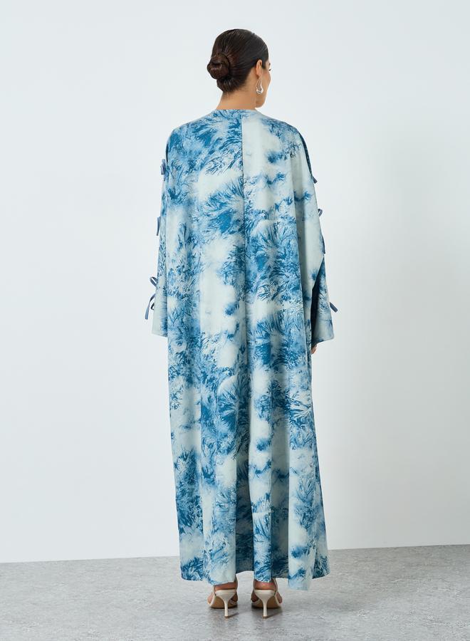 Take Two Women Graphic Printed Long Sleeve Abaya - Image 4