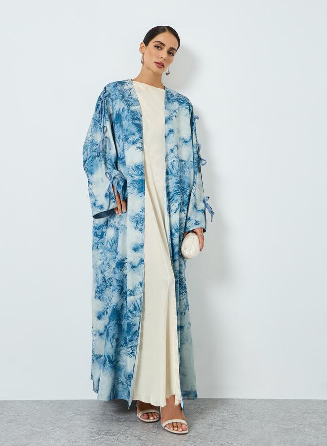 Take Two Women Graphic Printed Long Sleeve Abaya - Image 1